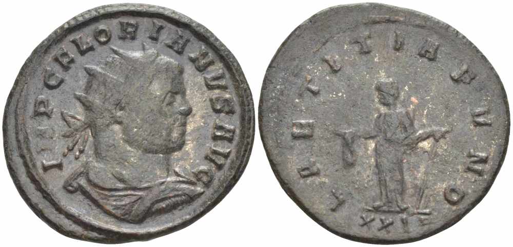 Римская Империя аврелианиан 276 Флориан LAETITIA FVND Рим Good Very fine RIC 34 бронза 1073-17-57