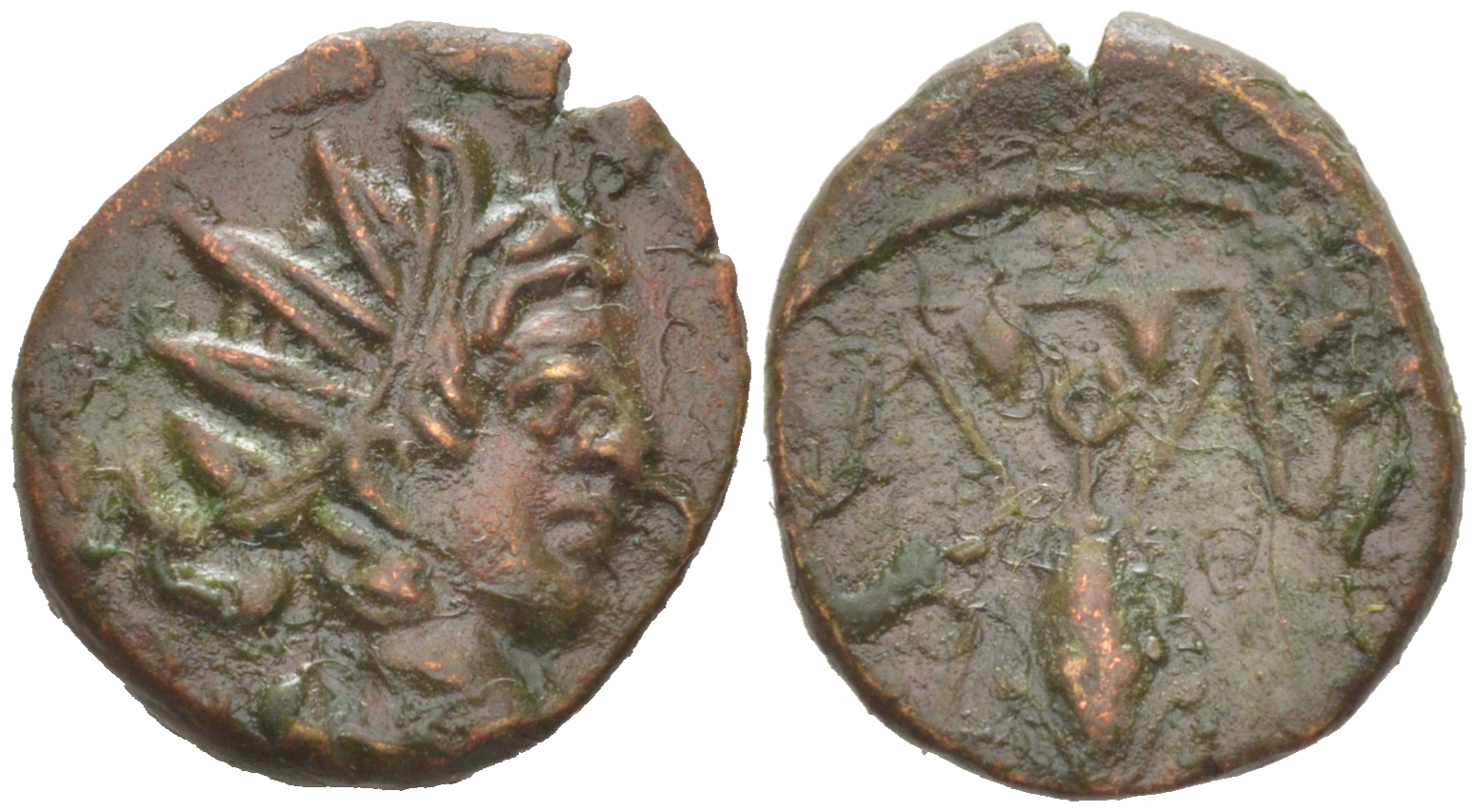 Римская Империя, императоры в Галлии антониниан 273 - 274 Тетрик II, локальная чеканка в Галлии RIC биллон 1073-24-72