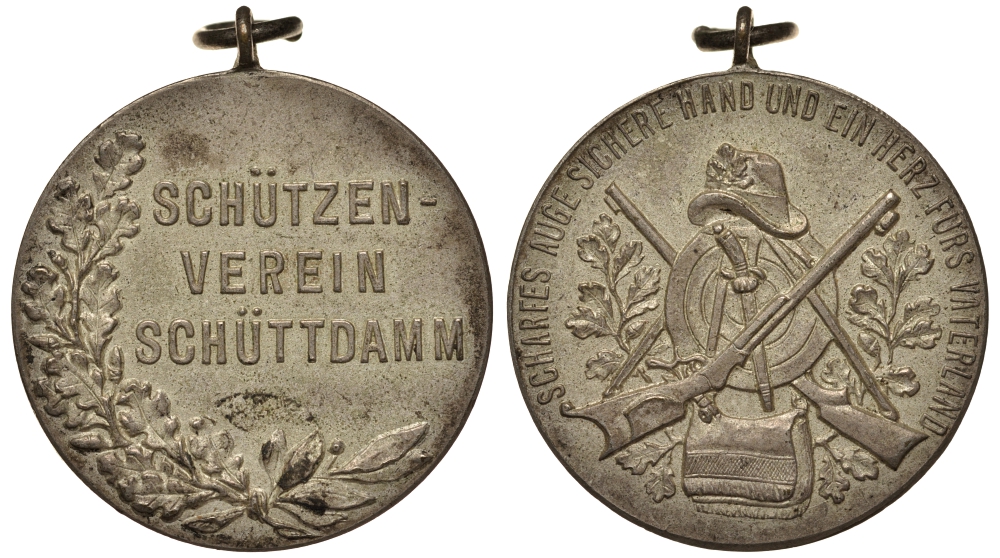 ГЕРМАНИЯ МЕДАЛЬ ND СТРЕЛКОВЫЙ ФЕСТИВАЛЬ, 28 мм, 9,24 гр посеребренная бронза 1082-6-31