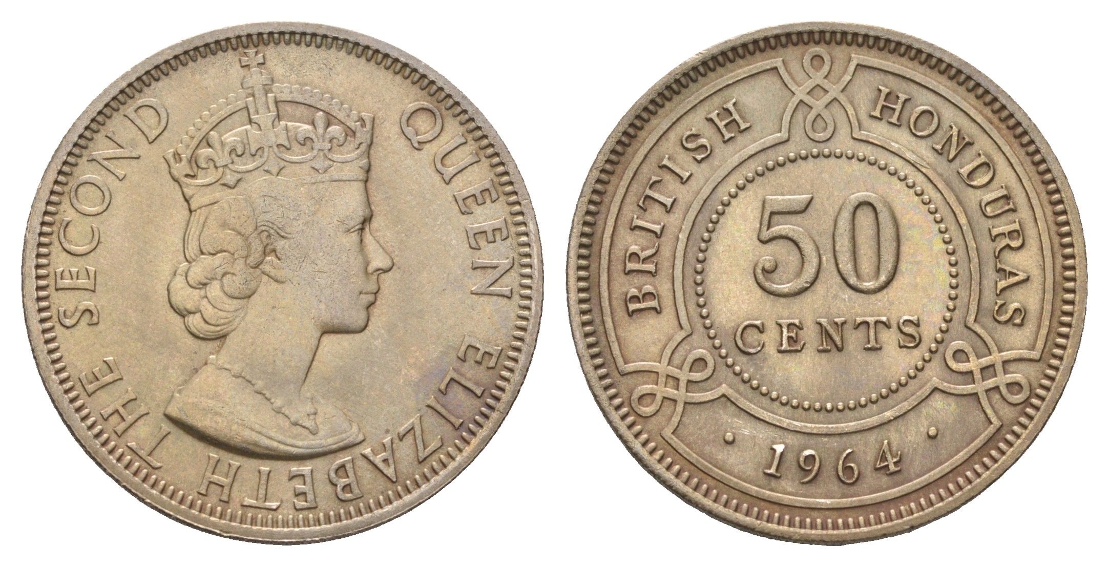 Британский Гондурас 50 центов 1964 KM 28 медно-никель UNC 4127-1442