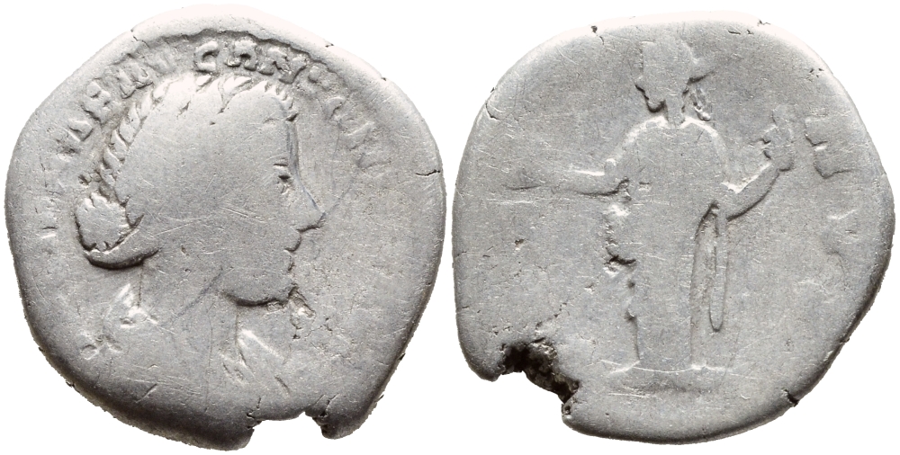 Римская Империя денарий 161-169 Луцилла, жена Луция Вера fine RIC 784 серебро 270-225