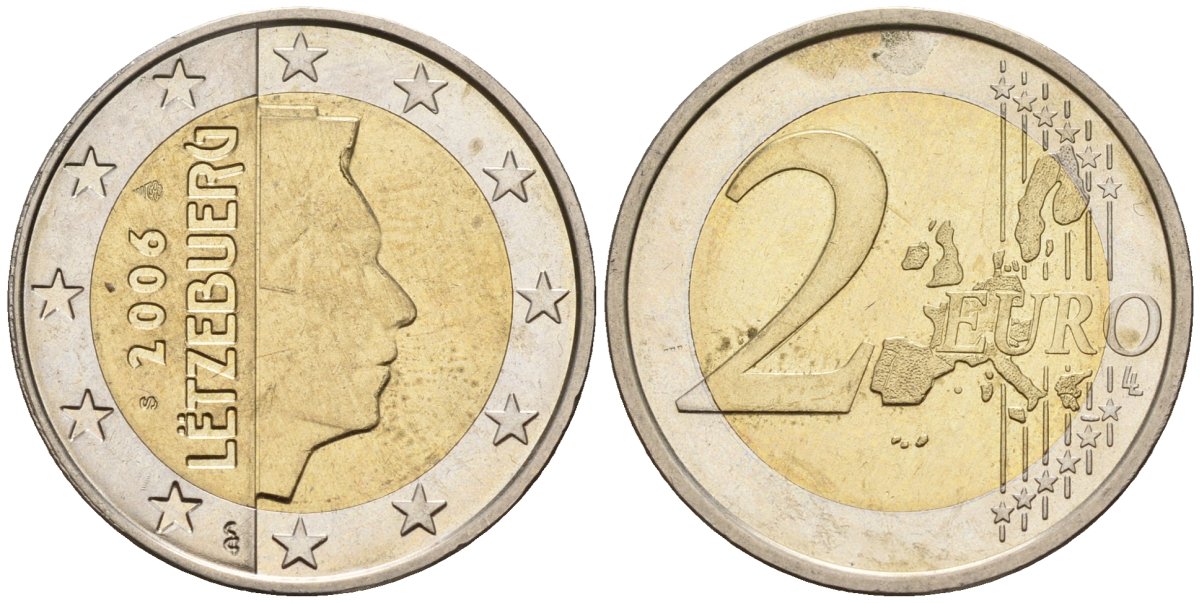 Люксембург 2 евро 2006 KM 82 биметалл 4148-816