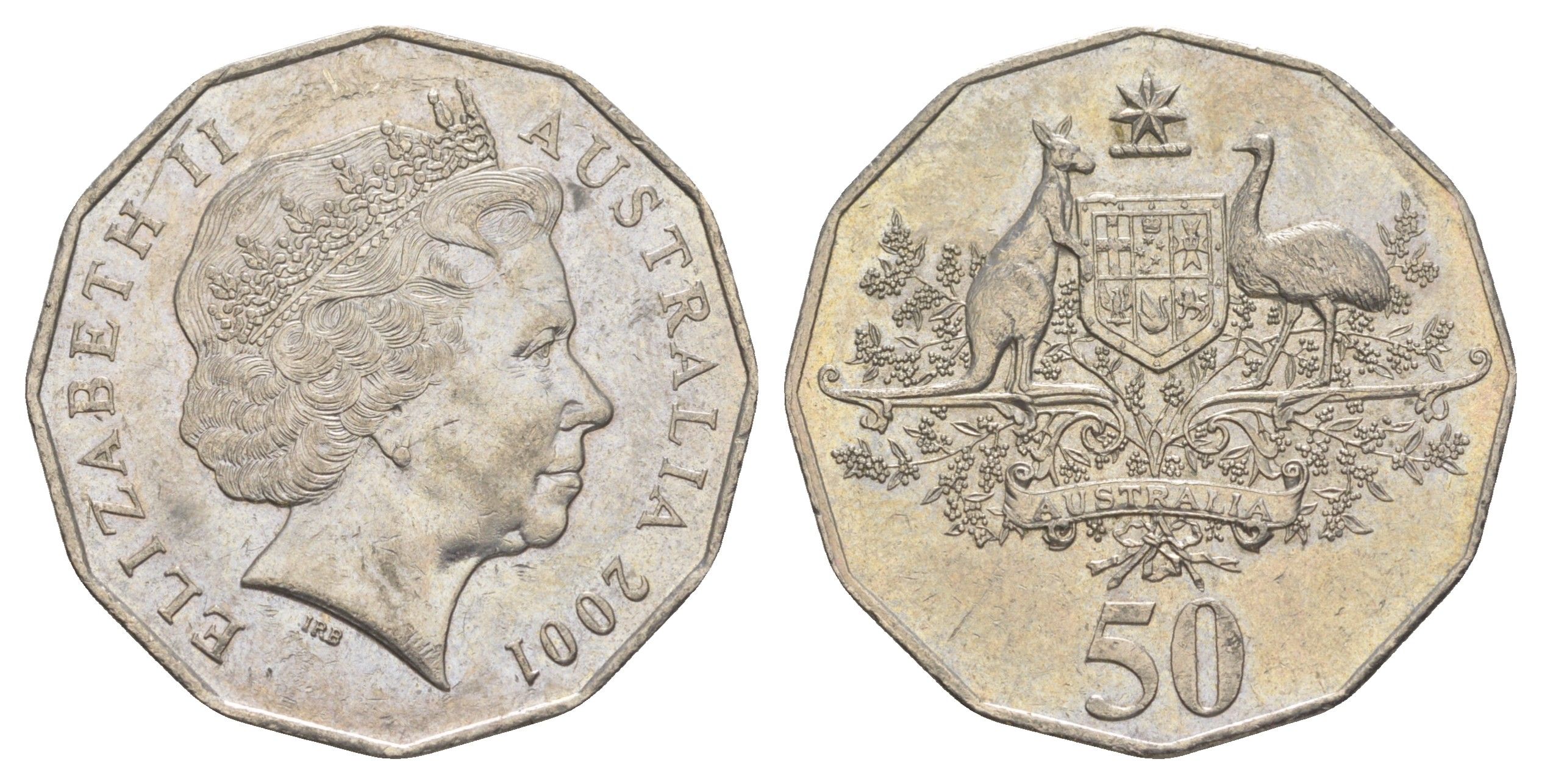 Австралия 50 центов 2001 Столетие Федерации - Австралия KM 491.1 медно-никель 69-441