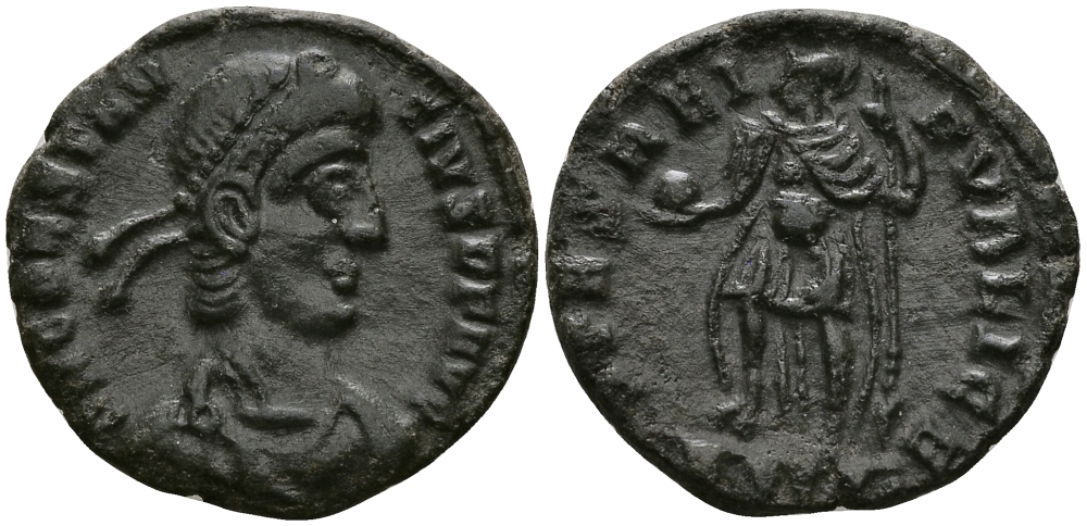 Римская Империя нуммий 356 - 361 Константин II SPES REIPVBLICE Сисция Good Very fine (степень редкости S) RIC 390 бронза 1073-9-117