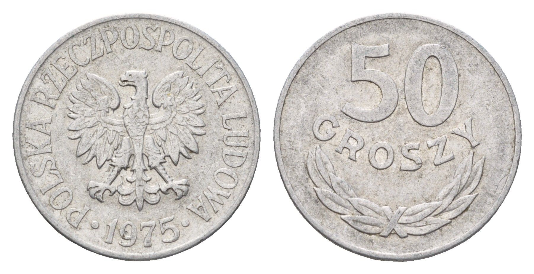 Польша 50 грошей 1975 Y 48.1 алюминий 4610-1053