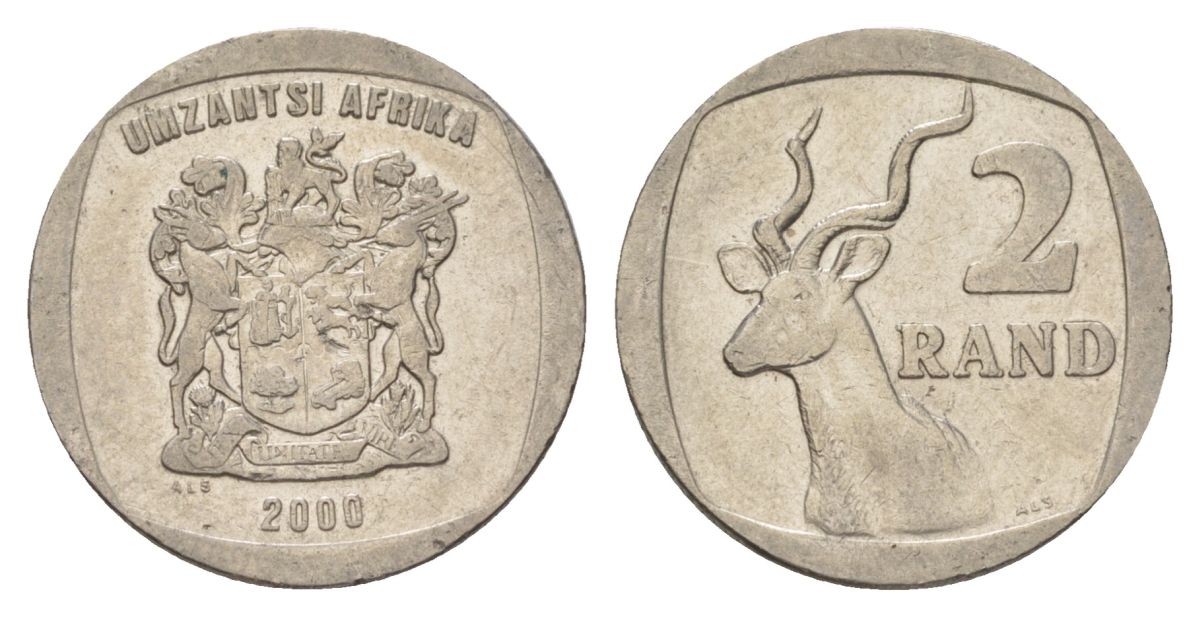 ЮАР 2 ранда 2000 KM 165 медь плакированная никелем 4626-1211