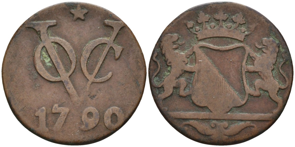 Нидерландская Восточная Индия 1 дуит 1790 KM 111.1 медь 4132-316