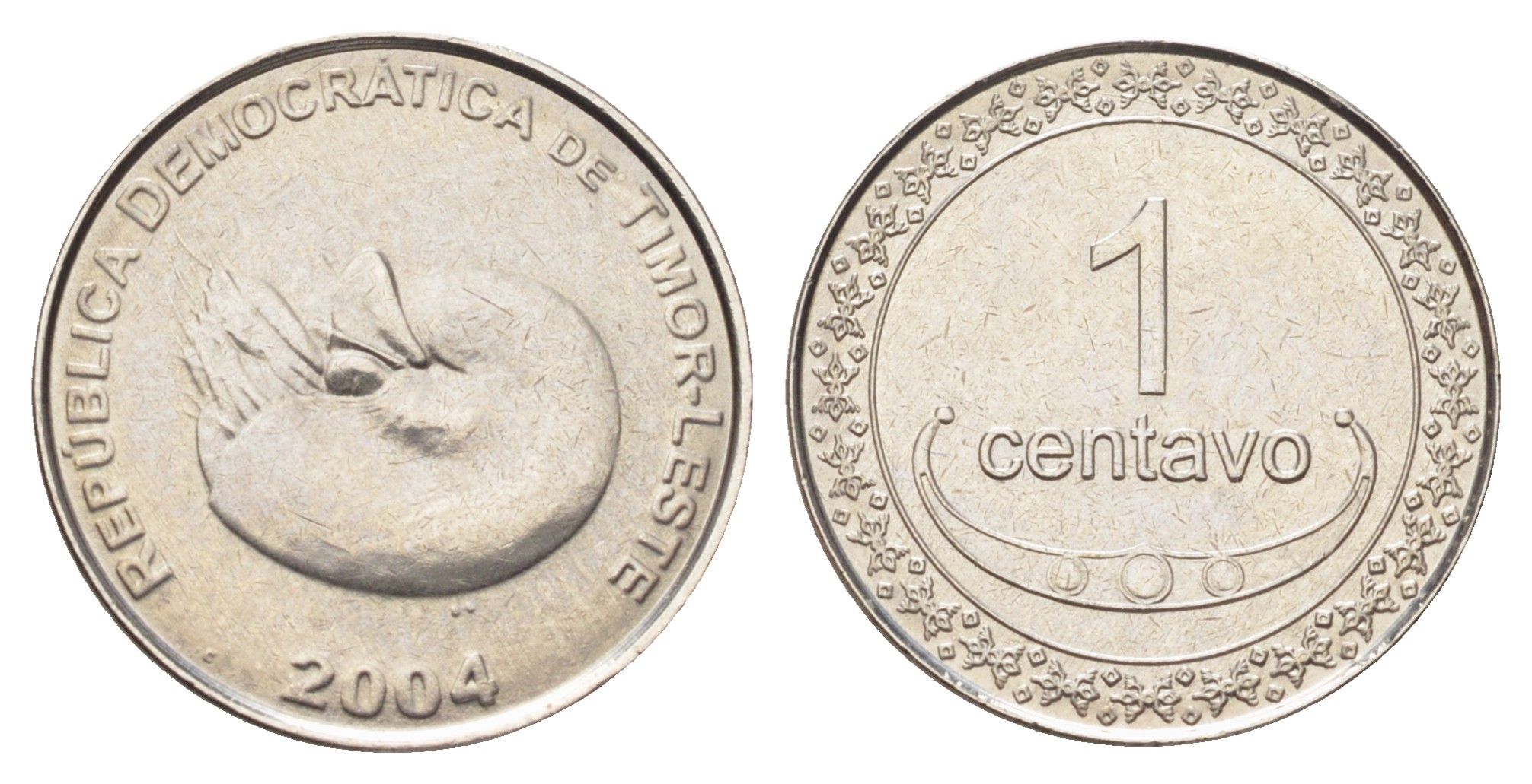 Тимор 1 сентаво 2012 KM 1 сталь плакированная никелем UNC 4697-1013