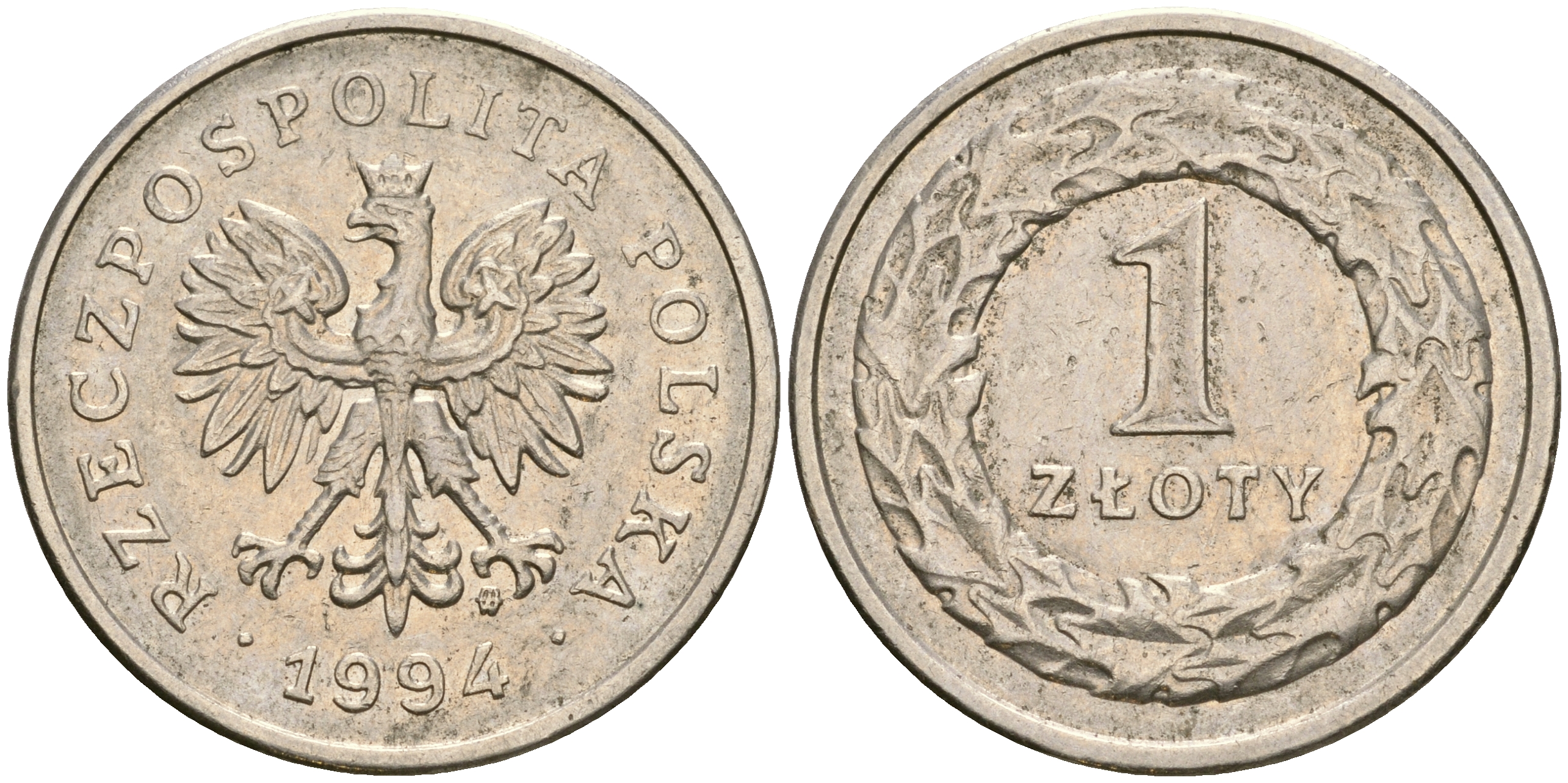 Польша 1 злотый 1994 MW KM 282 медно-никель 4364-1716