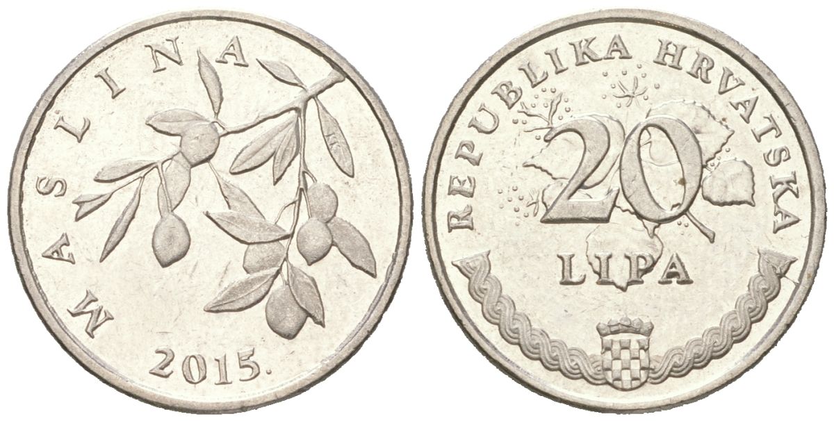 Хорватия 20 лип 2015 нечетный год KM 7 сталь плакированная никелем UNC 4617-1238