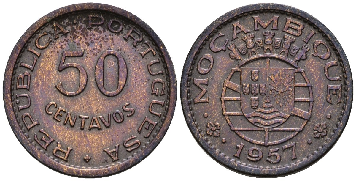 Мозамбик 50 сентаво 1957 KM 81 бронза 4147-663