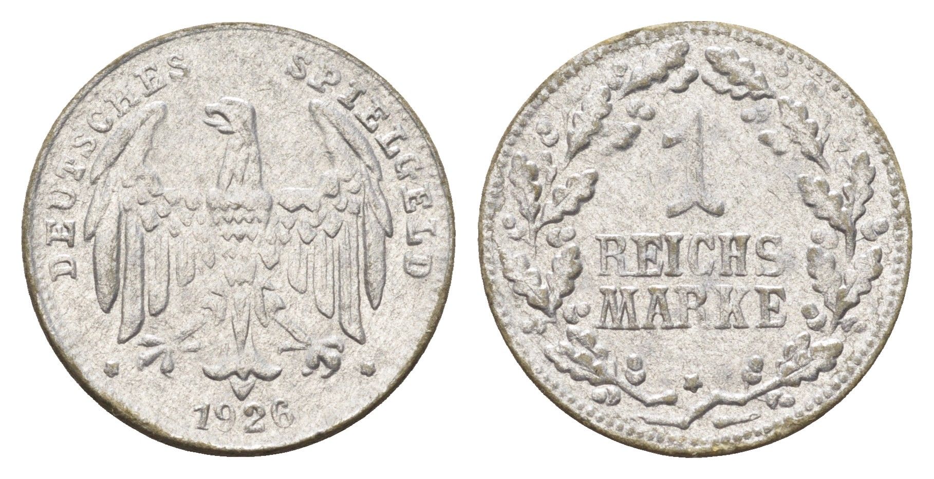 Германия игровой жетон в 1 рейхсмарку 1926 диаметр 23 мм, вес 0,6 гр картон 4704-232