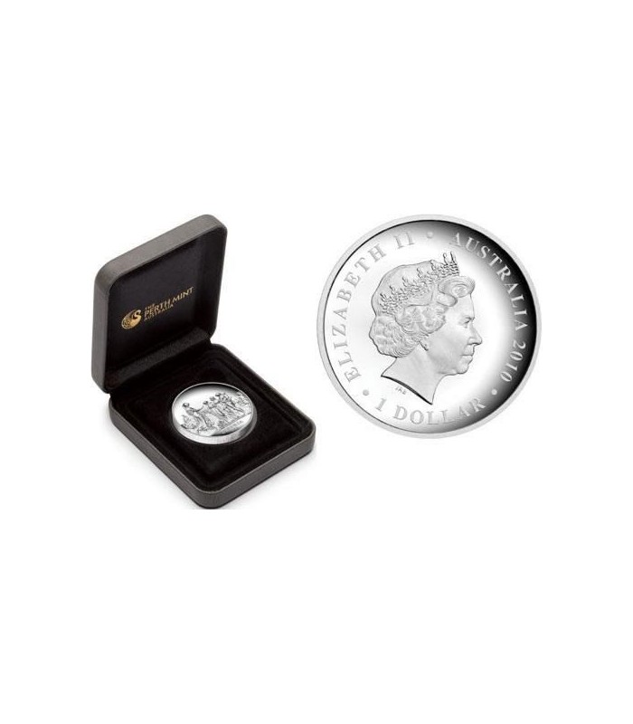 Австралия 1 доллар 2010 Медальон Сиднейской бухты, Веджвуд, Etruria, в оригинальной коробке с тарелкой KM 1568 серебро PROOF 00-01-29-04