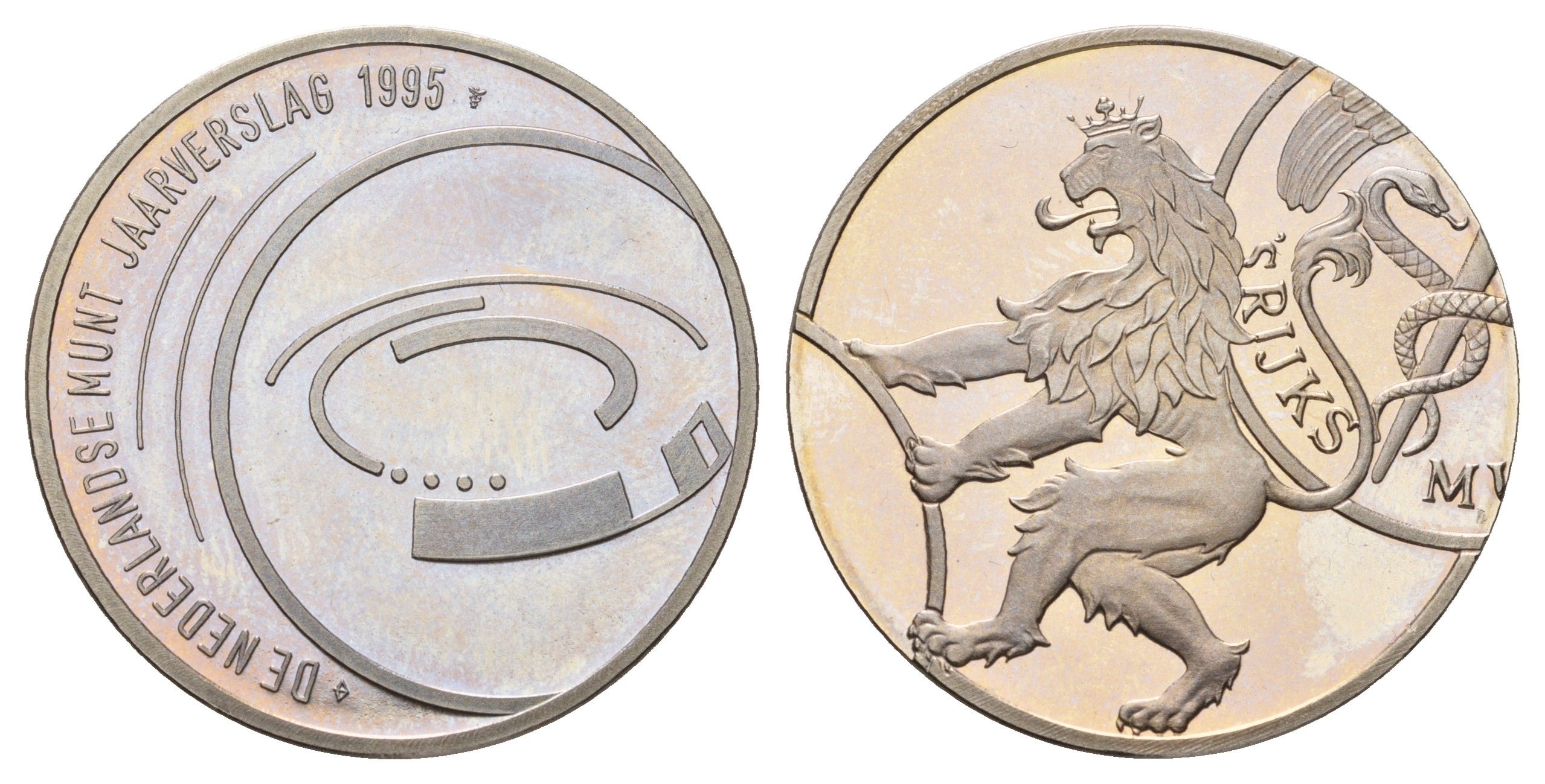 Нидерланды медаль монетного двора 1995 диаметр 33 мм, вес 15,5 гр медно-никель 189-212