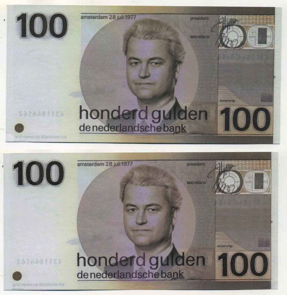 НИДЕРЛАНДЫ 100 ГУЛЬДЕНОВ 1977 СУВЕНИРНАЯ БАНКНОТА бумага UNC (ПРЕСС) 8588-7-1-1