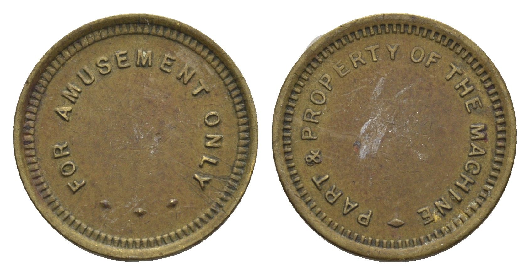 Великобритания жетон для игровых автоматов ND диаметр 21 мм, вес 4,1 гр латунь 4387-816