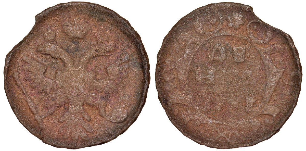 Россия 1 деньга 1731 медь 51-3242