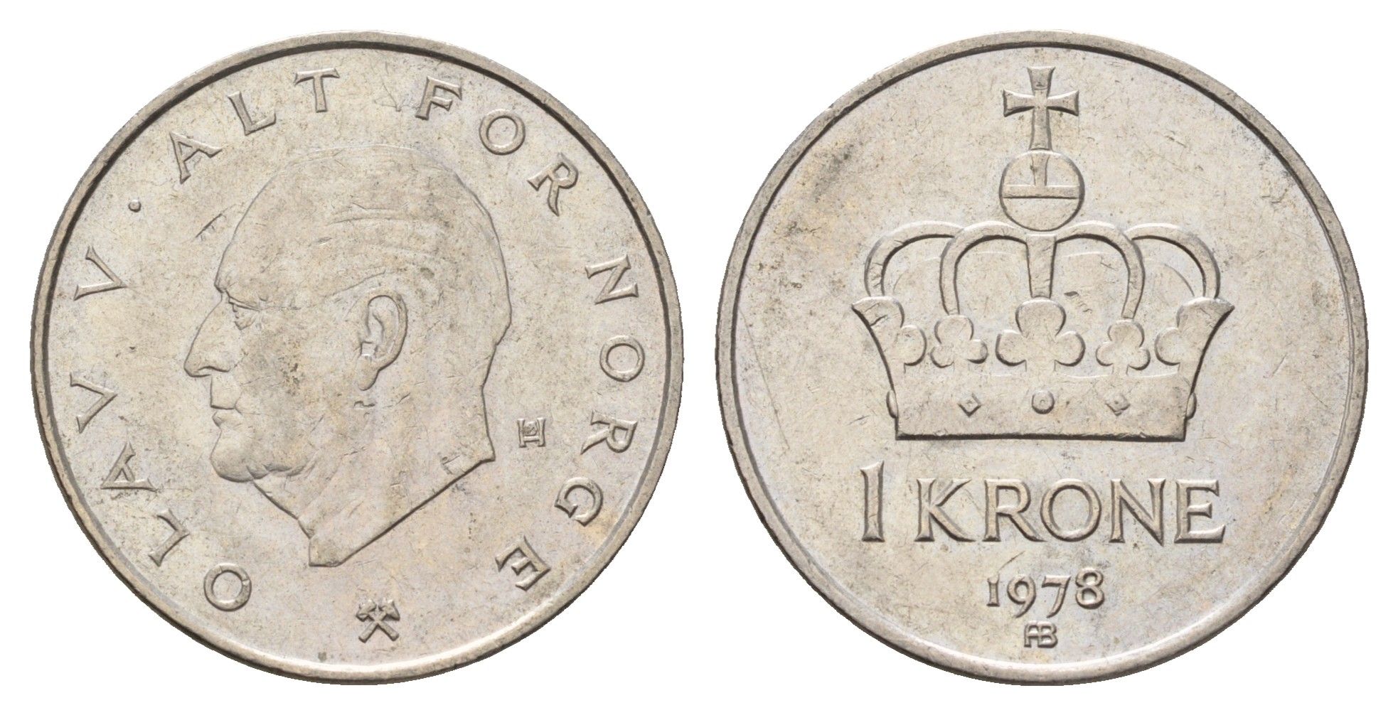 Норвегия 1 крона 1978 Улаф V (1957-1991) KM 419 медно-никель 4703-825