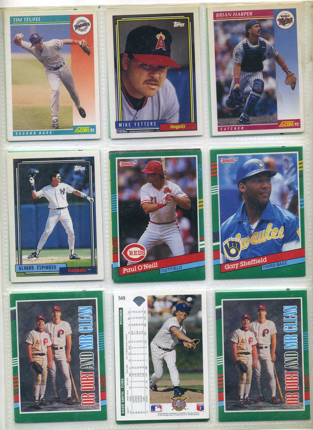 США КАРТОЧКИ БЕЙСБОЛЬНЫЙ 9 штук разных 7501-72