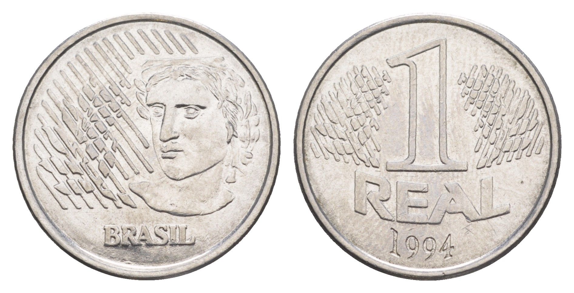 Бразилия 1 реал 1994 KM 636 нержавеющая сталь aUNC 4642-1254