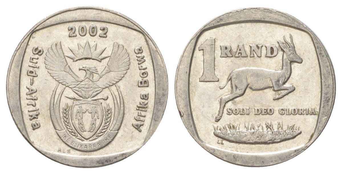 ЮАР 1 ранд 2002 KM 272 медь плакированная никелем 4627-361