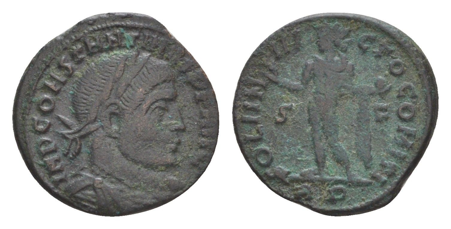 Римская Империя нуммий 315 Константин I Великий, IMP CONSTANTINVS P F AVG/SOLI INVICTO COMITI, Рим RIC 33 биллон 4644-761