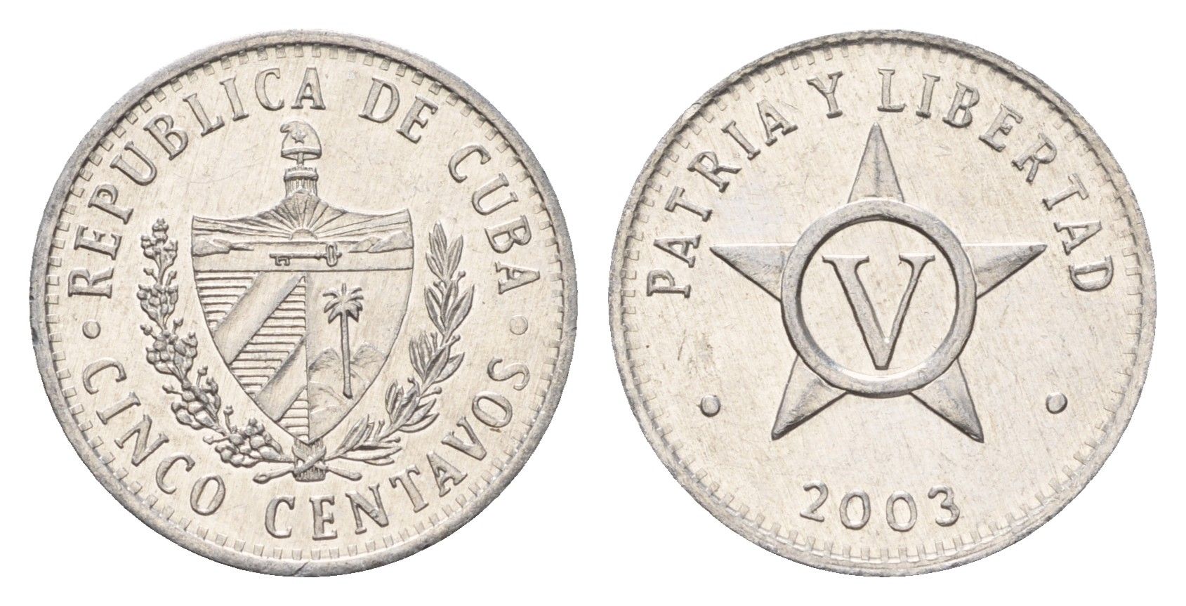 Куба 5 сентаво 2003 KM 34 алюминий UNC 4674-734