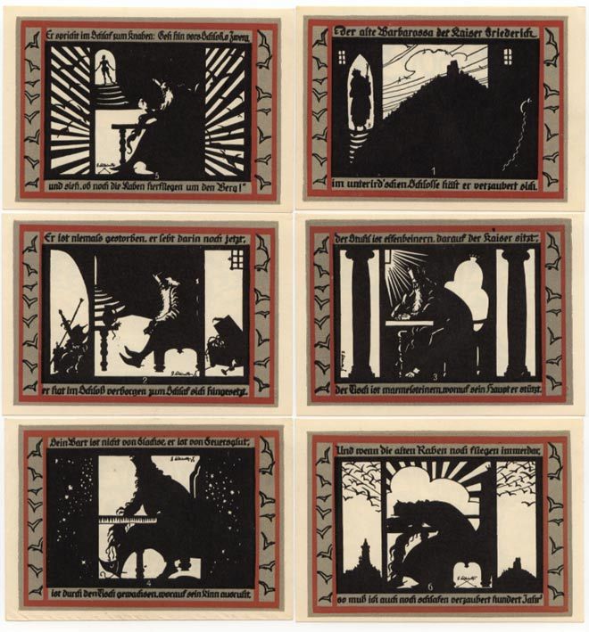 РОССЛА 6х50 ПФЕННИГОВ 1921 "МУДРЕЦ" бумага UNC (пресс) 70-2411