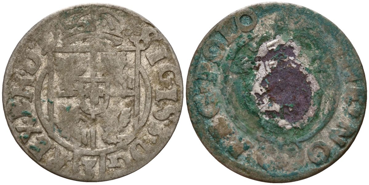 Польша 3 полкера (3 полторака - 1 крейцер) ND (1620-1627) Сигизмунд III Ваза (1587-1632) KM 41 серебро 4158-755