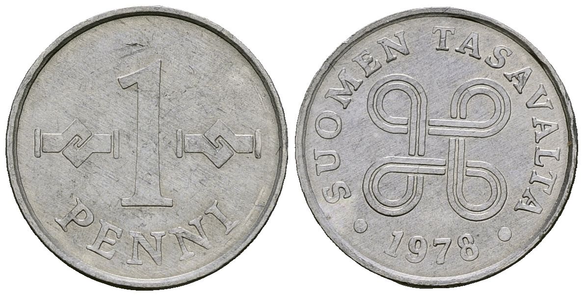 Финляндия 1 пенни 1978 KM 44a алюминий 4136-856