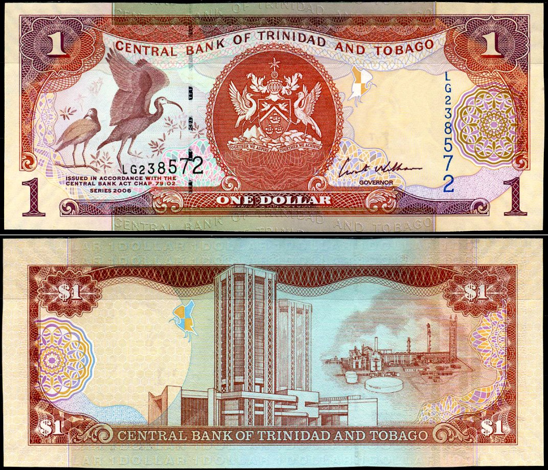 Тринидад и Тобаго 1 доллар 2006 Pick 46 бумага aUNC 7116-27-1-2