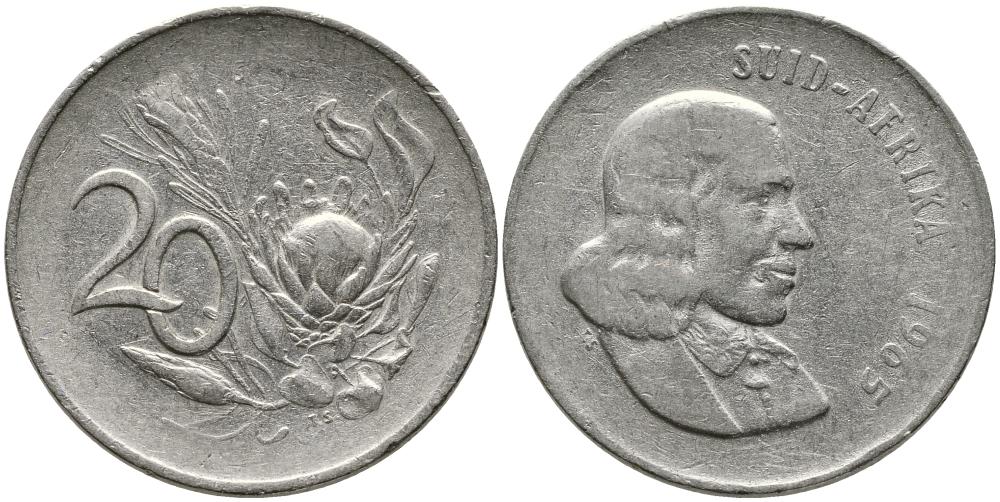 ЮАР 20 ЦЕНТОВ 1965 SUID AFRIKA, ЯН ВАН РИБЕК (1619-1677), ГОЛАНДСКИЙ ИССЛЕДОВАТЕЛЬ , МОРЕПЛАВАТЕЛЬ, ОСНОВАТЕЛЬ Г. КЕЙПТАУНА, ЦВЕТОК ПРОТЕЯ, АФРИКАНСКАЯ ЛЕГЕНДА KM 69.2 никель 3336-1237