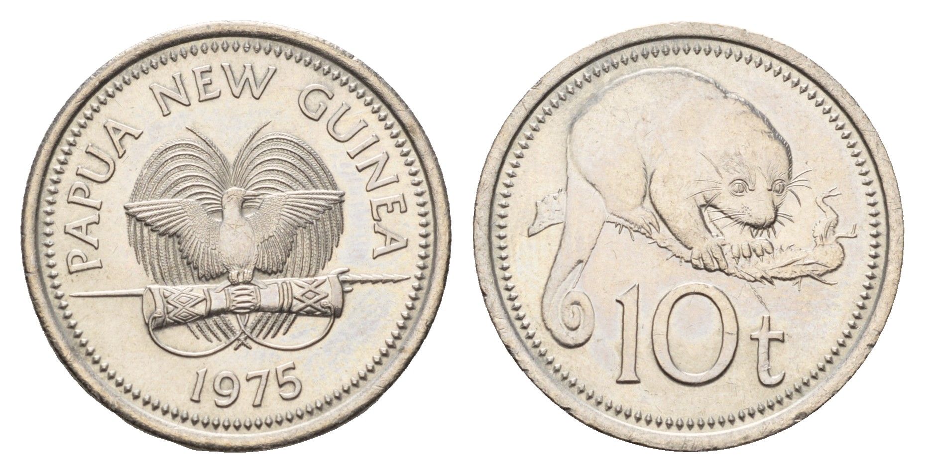 Папуа - Новая Гвинея 10 тойя 1975 KM 4 медно-никель UNC 4670-1132