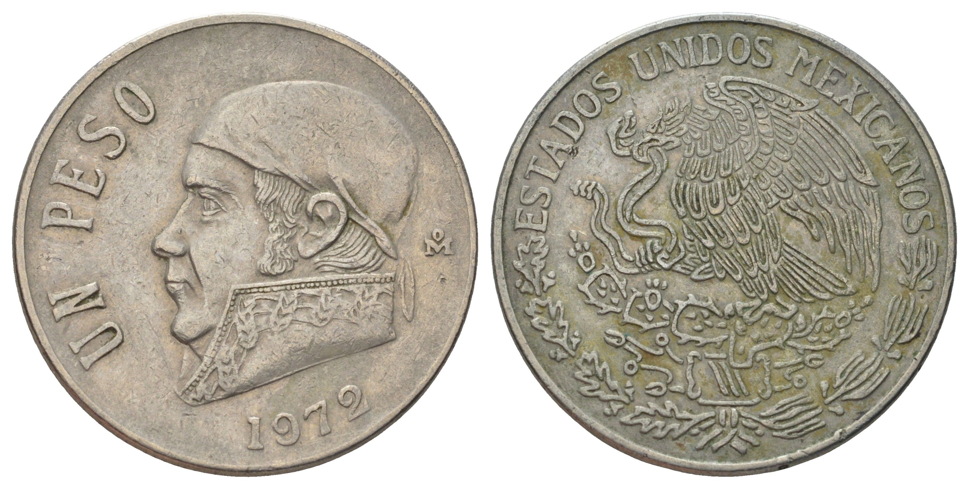 Мексика 1 песо 1972 Хосе Мария Морелос KM 460 медно-никель 4590-735
