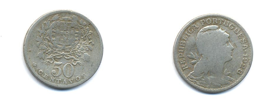 Португалия 50 сентаво 1928 KM 577 медно-никель 4379-1045