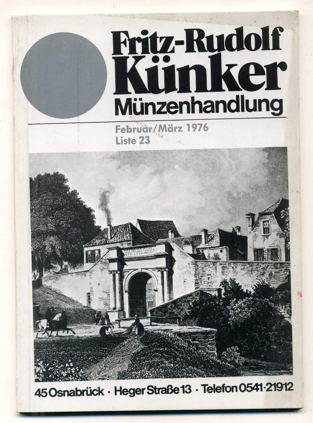ФРИТЦ-РУДОЛЬФ КЮНКЕР КАТАЛОГ ФИКСИРОВАННЫХ ПРОДАЖ (LAGERKATALOG) 1976 ФЕВРАЛЬ-МАРТ, № 23 00-01-01-19