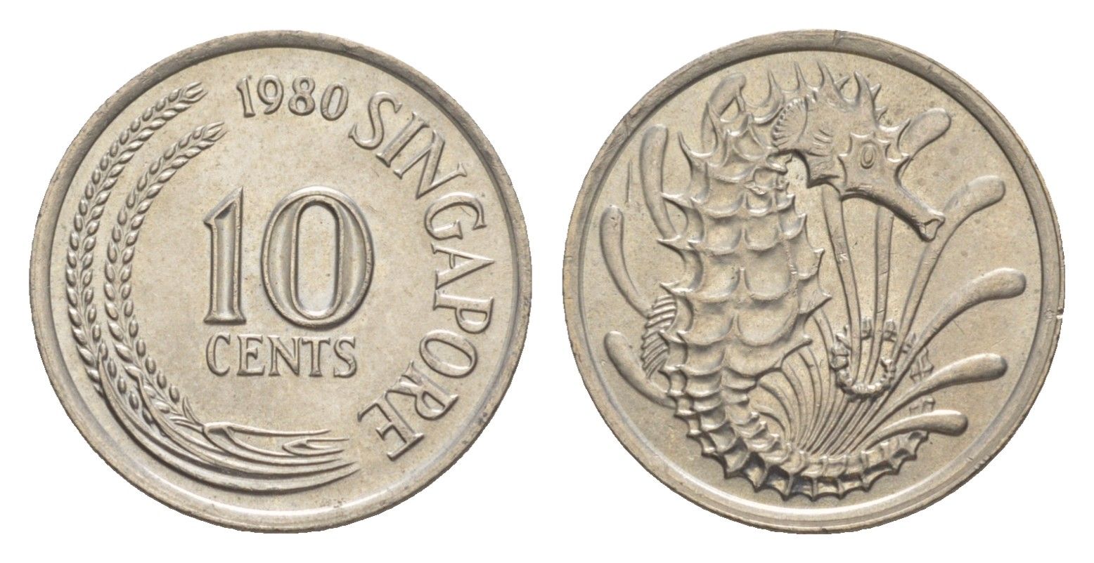 Сингапур 10 центов 1980 KM 3 медно-никель 4640-566