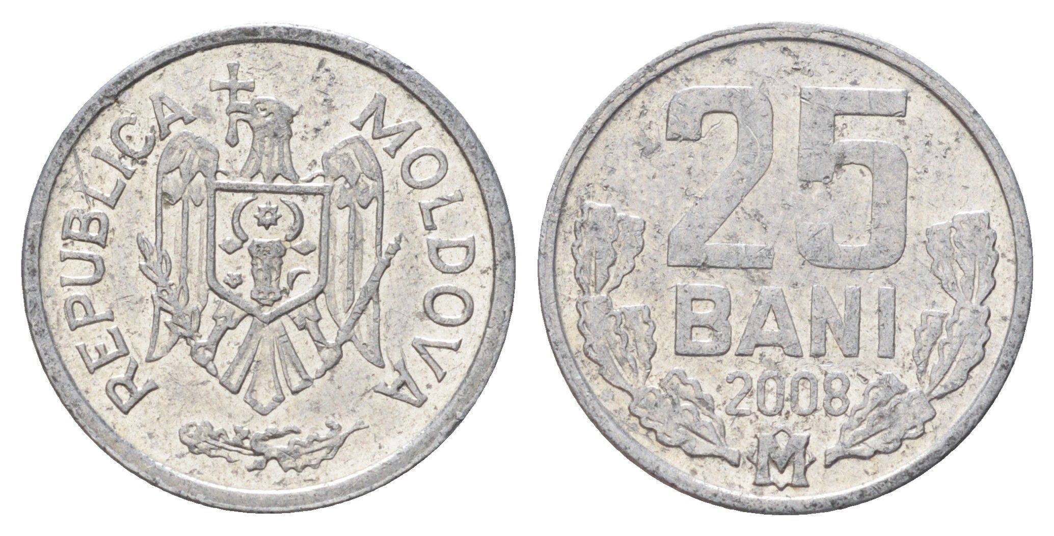 Молдавия (Молдова) 25 бань (бани) 2008 KM 3 алюминий 4682-113
