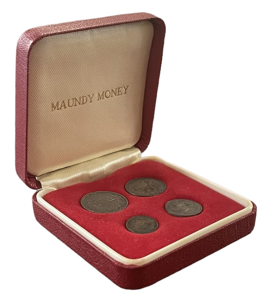 Великобритания набор из 4 монет 1886 1, 2, 3 и 4 пенса, Манди сет, в оригинальной коробке, Виктория (1837-1901) Spink 3916 серебро 00-803-57