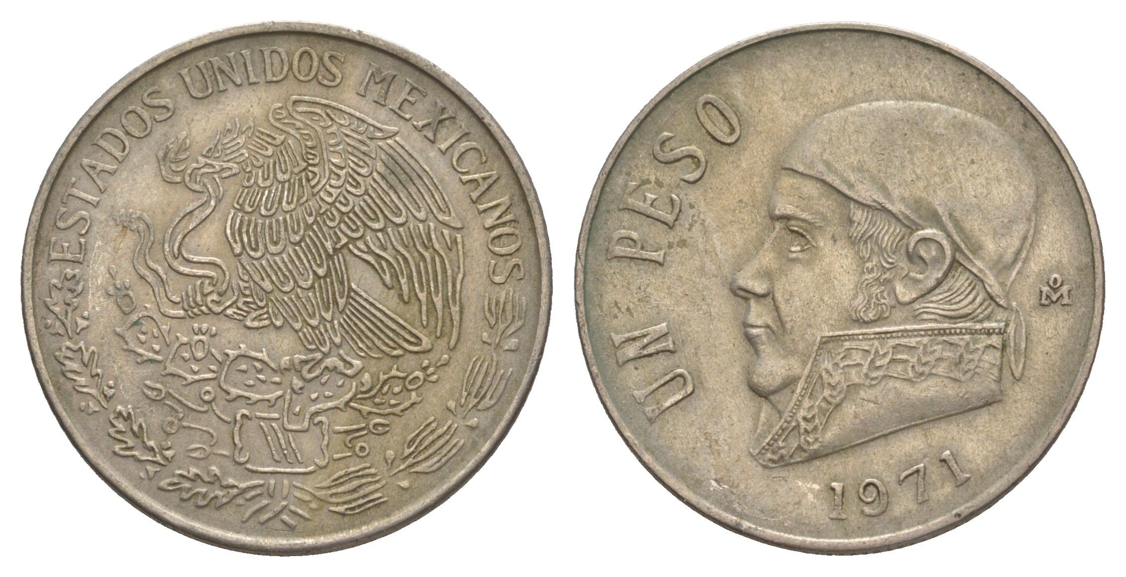 Мексика 1 песо 1971 Хосе Мария Морелос KM 460 медно-никель 4646-332