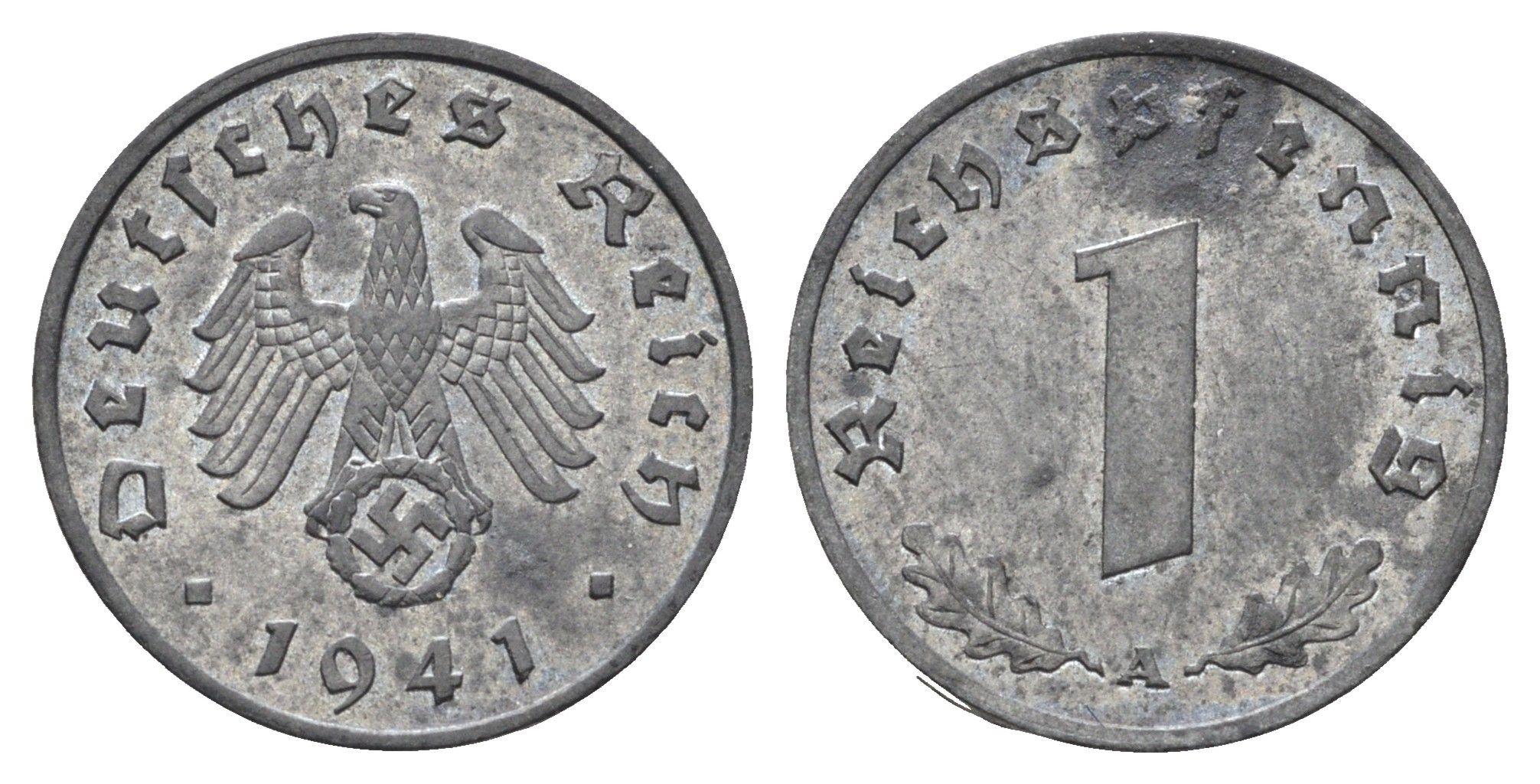 Германия 1 рейхспфенниг 1941 A KM 97, J. 369 цинк 4682-929