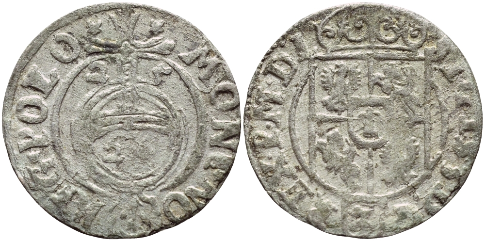 Польша 1/24 талера = 3 гроша 1625 Сигизмунд III, Ваза (1587-1632) KM 15 серебро    1530-424