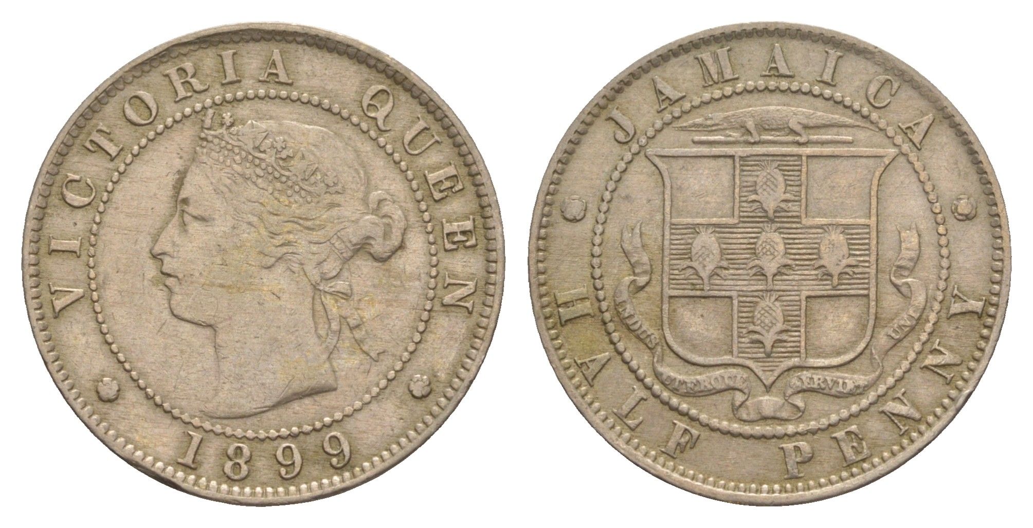 Ямайка 1/2 пенни 1899 Виктория (1837-1901) KM 16 медно-никель 1530-142