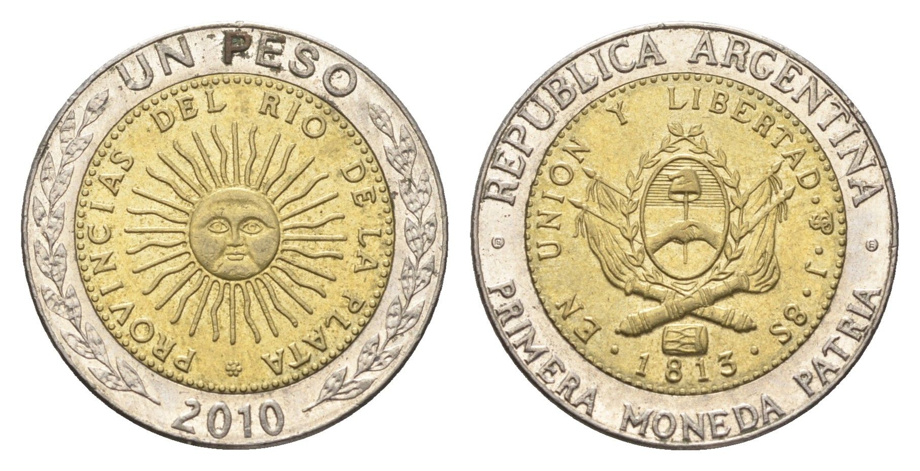 Аргентина 1 песо 2010 KM 112 биметалл 4663-643