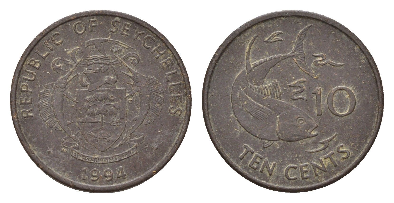 Сейшельские Острова (Сейшелы) 10 центов 1994 KM 48 медно-никель 4669-464