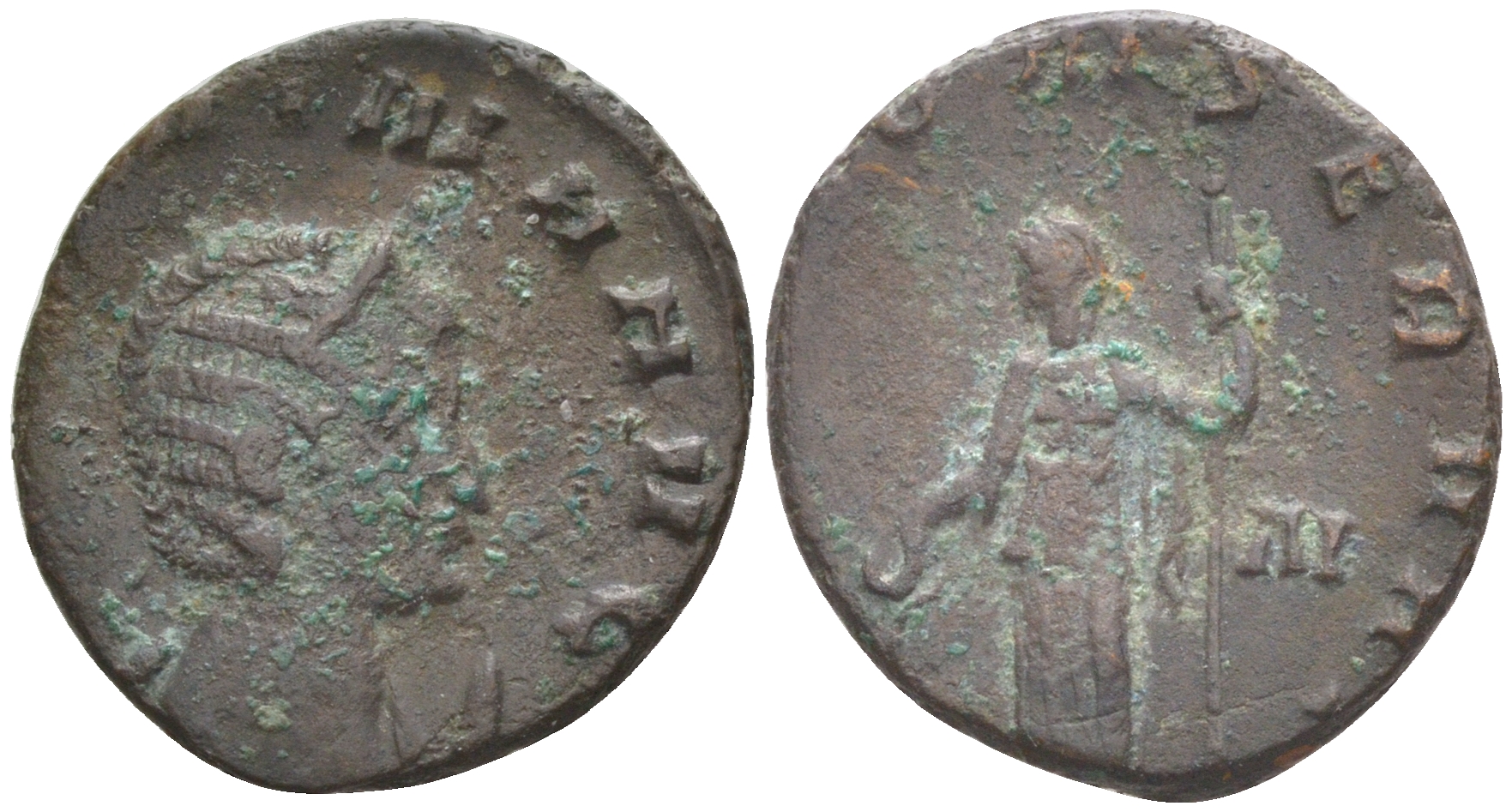 Римская Империя антониниан 268 Салонина, жена Галлиена, бюст августы, SALONINA AVG / Юнона, IVNO CONSERVAT, Рим (из немецкой коллекции 1-й половины XX века, с владельческим конвертом) RIC 11 биллон 1073-15-87