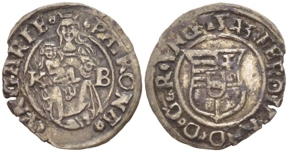 Венгрия 1 денар 1543 KB, Фердинанд I (1526-1564), мадонна с младенцем серебро EH 745a серебро    559-134 4532-1235