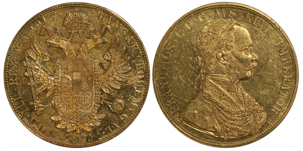 Австрия 4 дуката 1915 Франц Иосиф II (1848-1916) KM 2276 золото 00-812-70