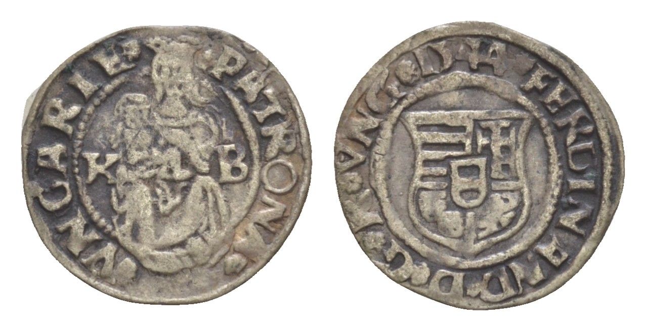 Венгрия 1 денар 1544 KB, Фердинанд I (1526-1564), мадонна с младенцем серебро EH 745a серебро 66-344