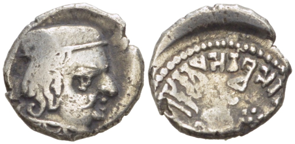 Индо-Скифия драхма 292 - 304 Западные Кшатрапы, Висвасена (293–304), 2,26 гр серебро 1073-11-34